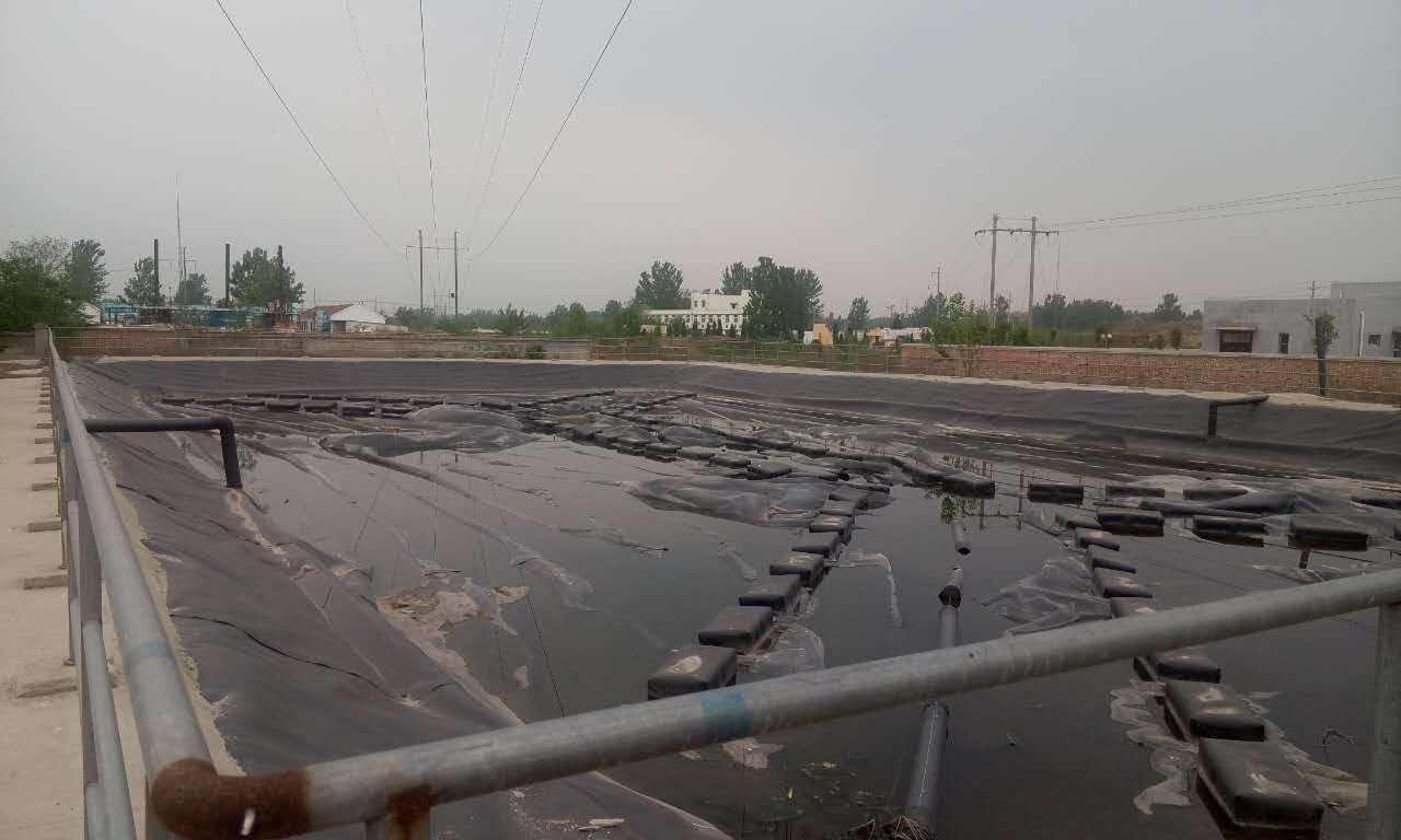 “黑膜沼液池”是由壩體、管道和HDPE膜組成的一種壩型結構。其特點是:池內儲水量大，污水停留時間長，既可節約肥料成本，又有利于保護土地資源。